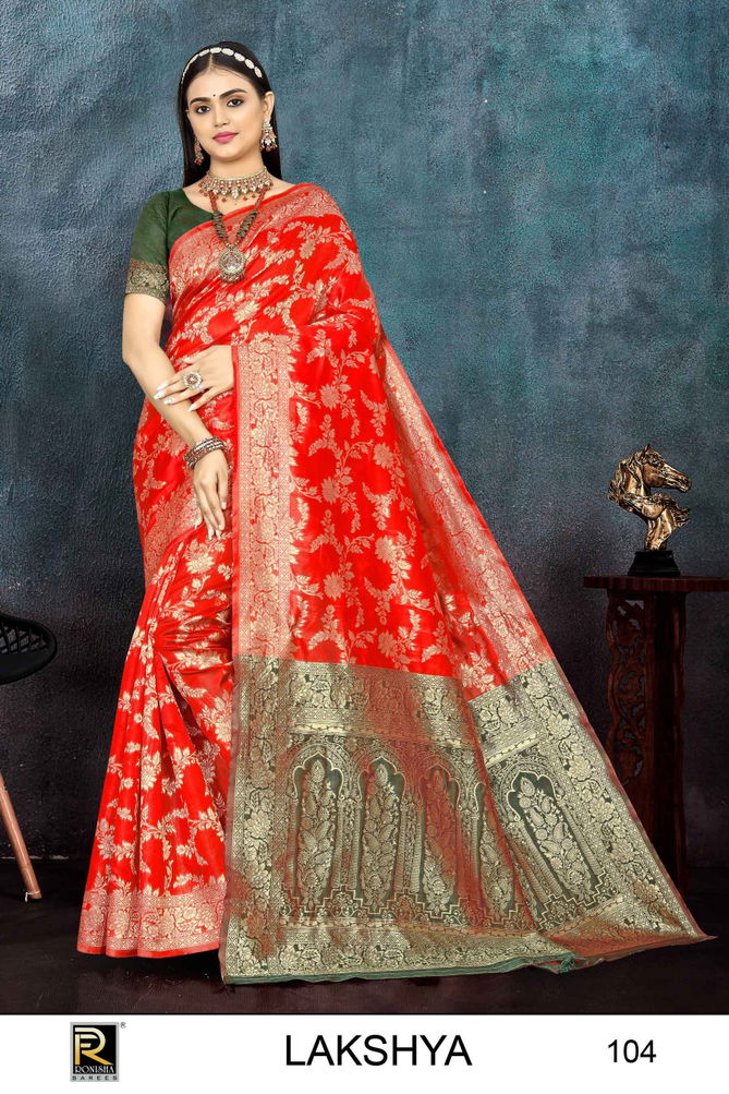 Lakshya By Ronisha Designer Banarasi Silk Sarees Wholesale Market In Surat
